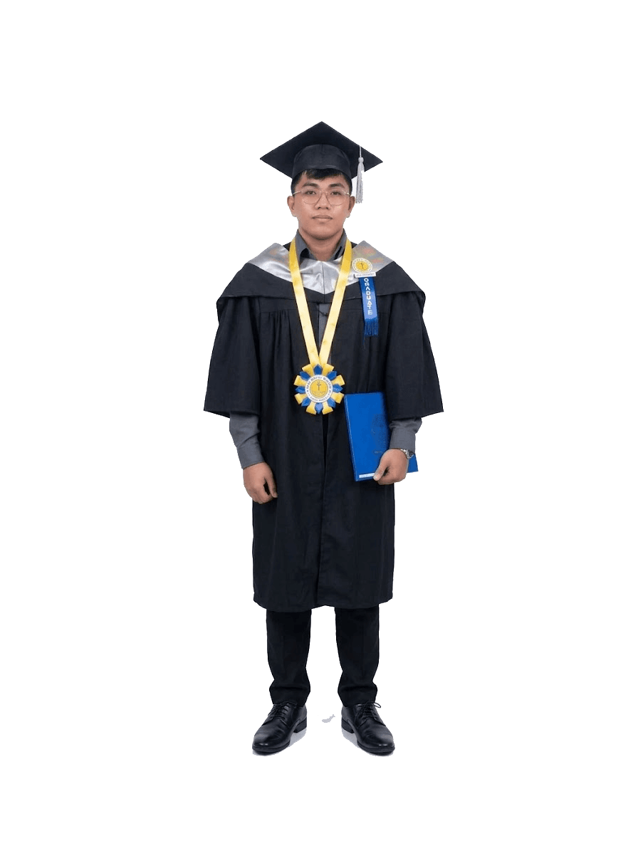Bernard in his graduation gown