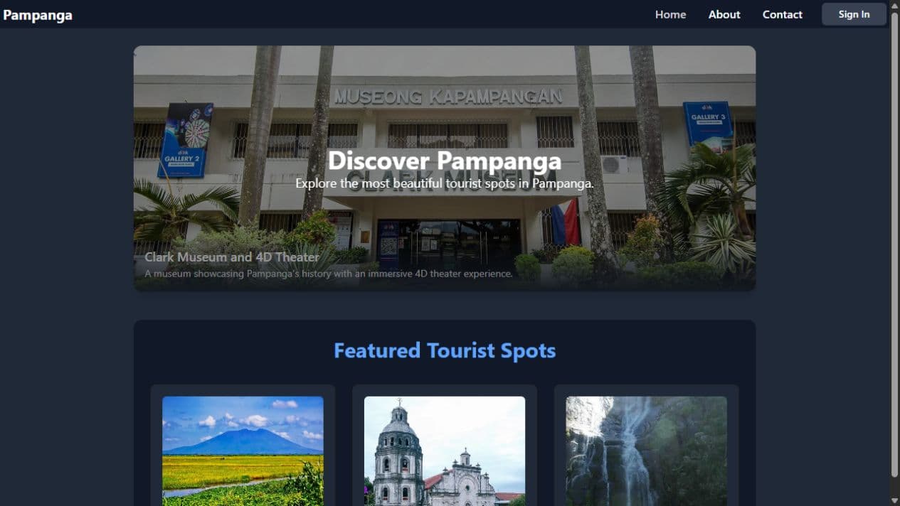 Tourist Spots Platform project preview